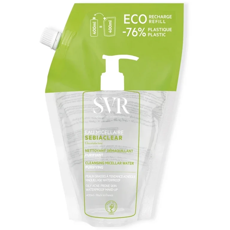 SEBIACLEAR EAU MICELLAIRE - Cleansing, Purifying Detergent 400ml - ECO-REFILL