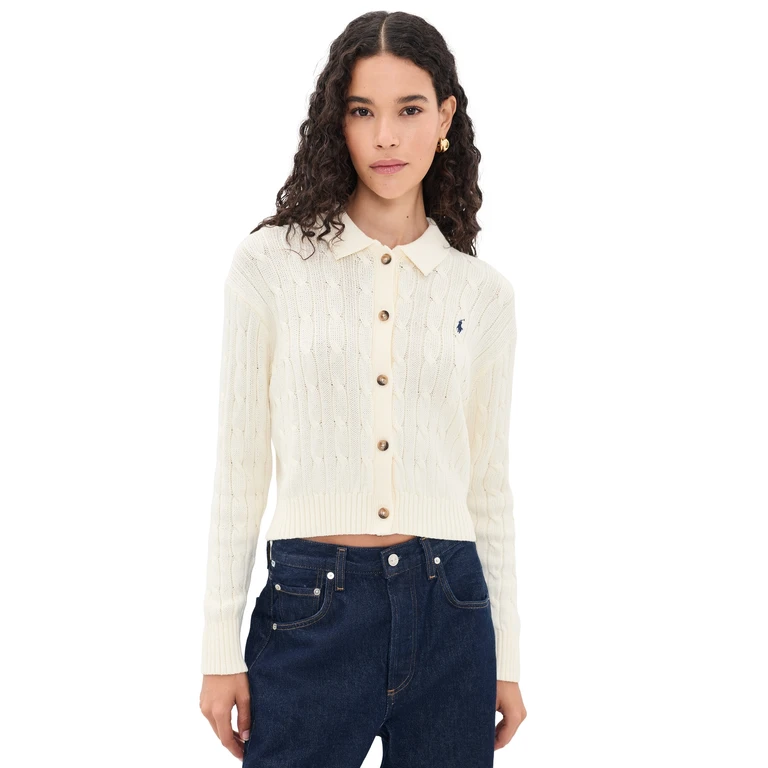 Collared Cardigan Clubhouse Cream XL