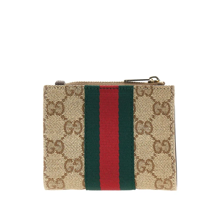 GG fabric wallet with Web Ribbon Woman One Size