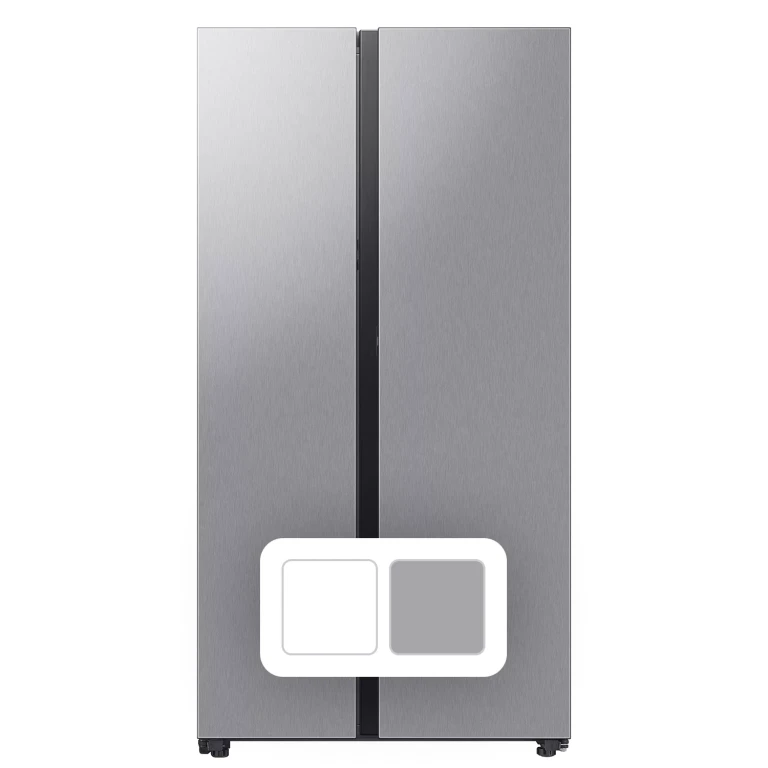 Bespoke 23 Cu. Ft. Counter DepthSmart Side-by-Side Refrigerator w/ Beverage Center:- Stainless Steel