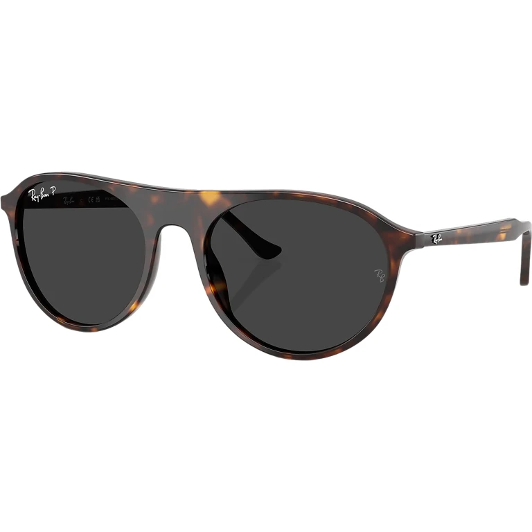 RB2215 Aviator Sunglasses - Polished Havana - Dark Grey Lens
