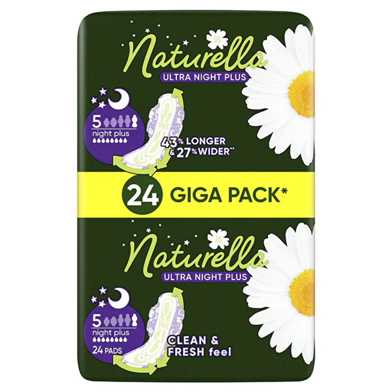 Ultra Night Plus Sanitary Pads for Women 24 Pieces