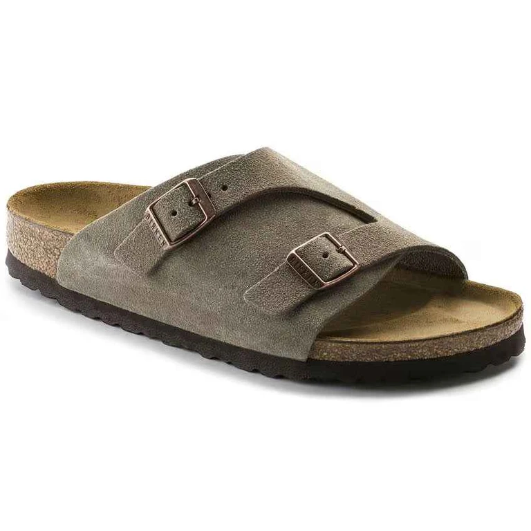 Zurich Suede Leather Taupe Sandals