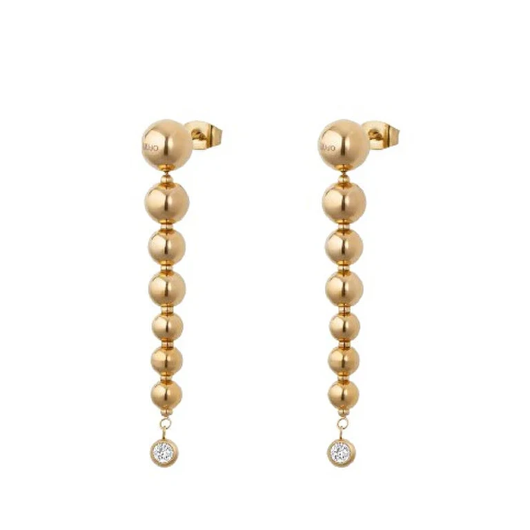 Liu Jo Gold Plated Stainless Steel Drop Earrings Lj2984