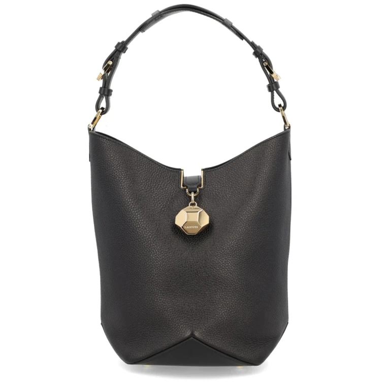 Catch Handbag in Black Calf Leather