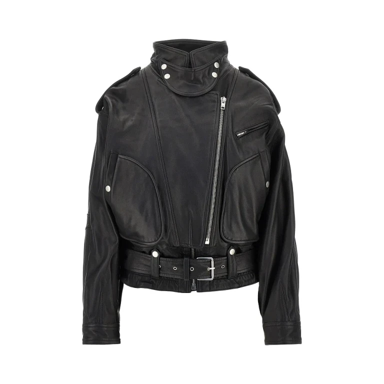 'Farza' leather biker jacket Woman 36