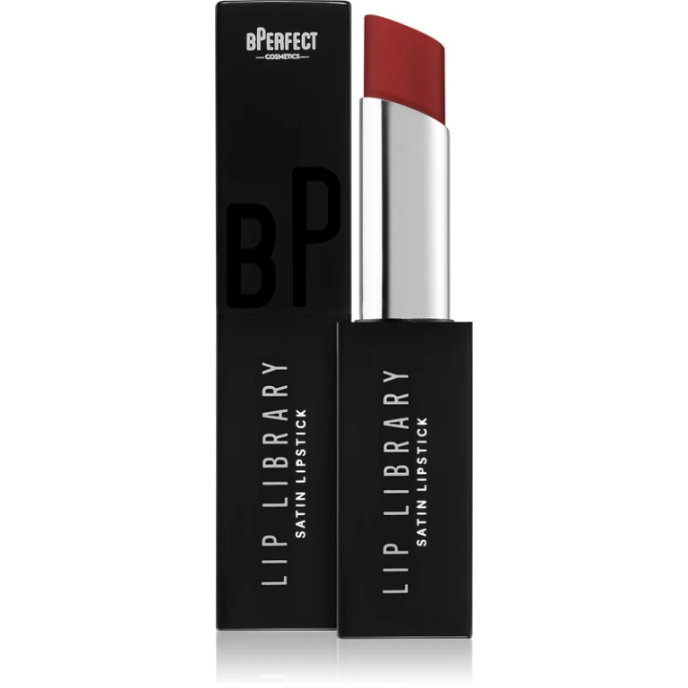 BPerfect Lip Library Satin Cream Lipstick Color Scarlet 3 g