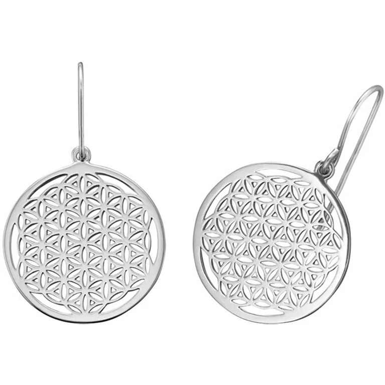 Flower of Life Silver Earrings ERE-LIFL