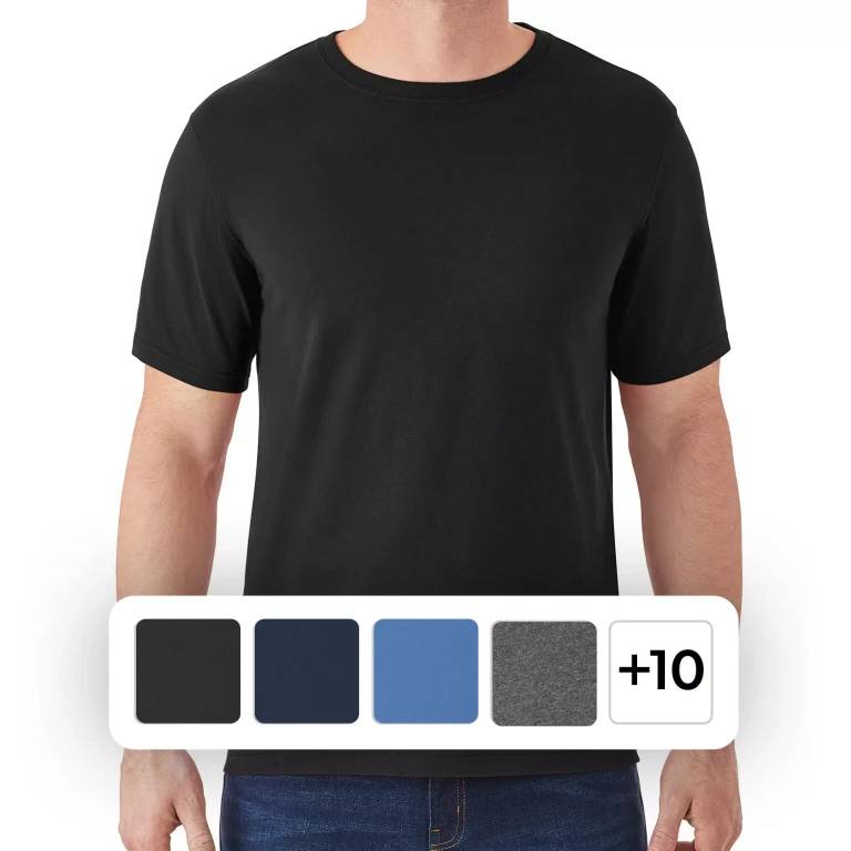 Men's Essential Crew Tee Black S:- Black, S