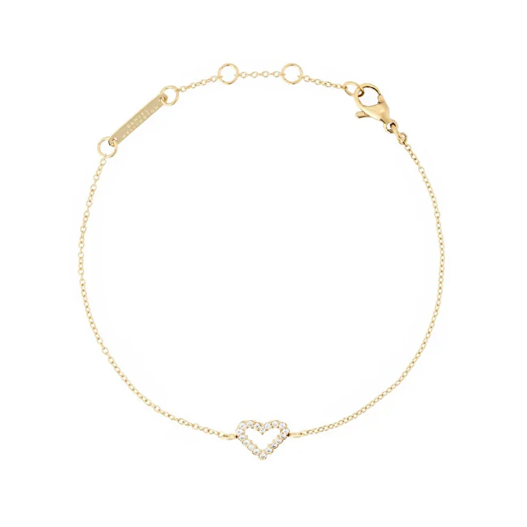 Charming Gold-Plated Bracelet with Heart Mirelle Dw00401617