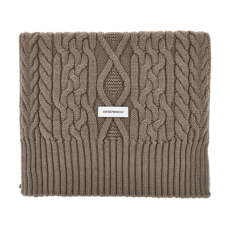 Wool-blend scarf with logo label Woman One Size