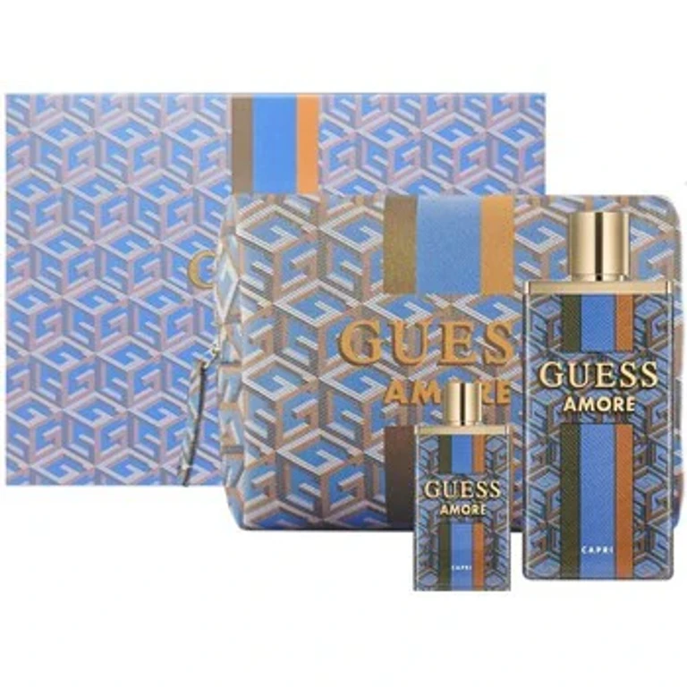 Love Capri Gift Set EDT 100 ml, miniature EDT 7.5 ml, and 100 ml pouch
