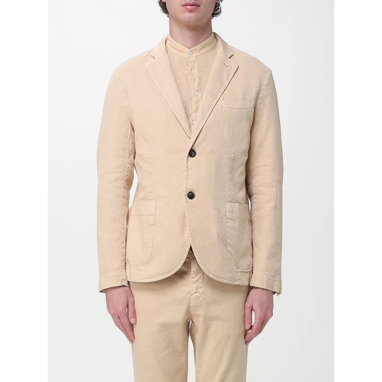 Single Breasted Cotton And Linen Blazer (9GC3740ABMBE111226)