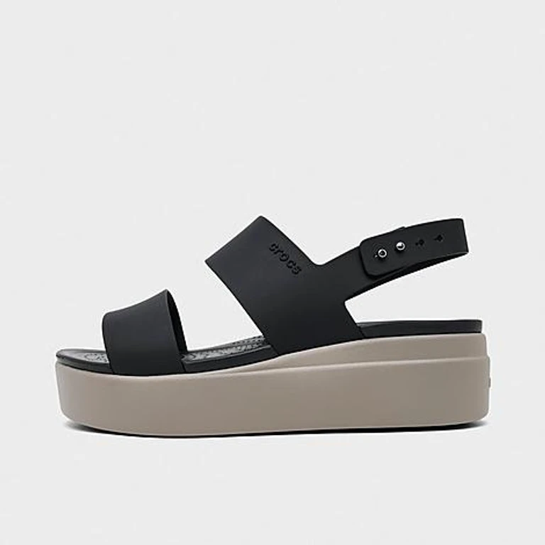 Women's Brooklyn Low Wedge Sandals in Black/Mushroom Size: 5.0