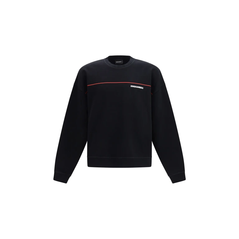 Sweatshirt Cotton Crew Neck Black