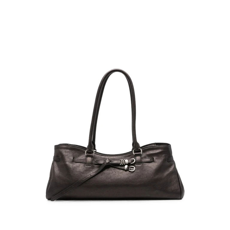 Grandma Used Belt-detail Leather Shoulder Bag