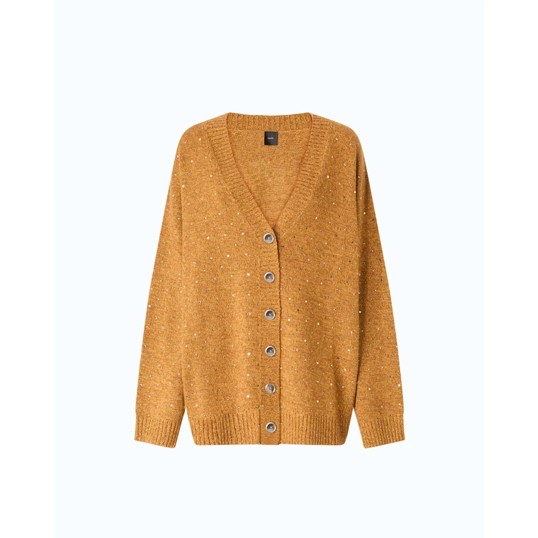 Cardigan en laine mélangée à strass all-over - XXS