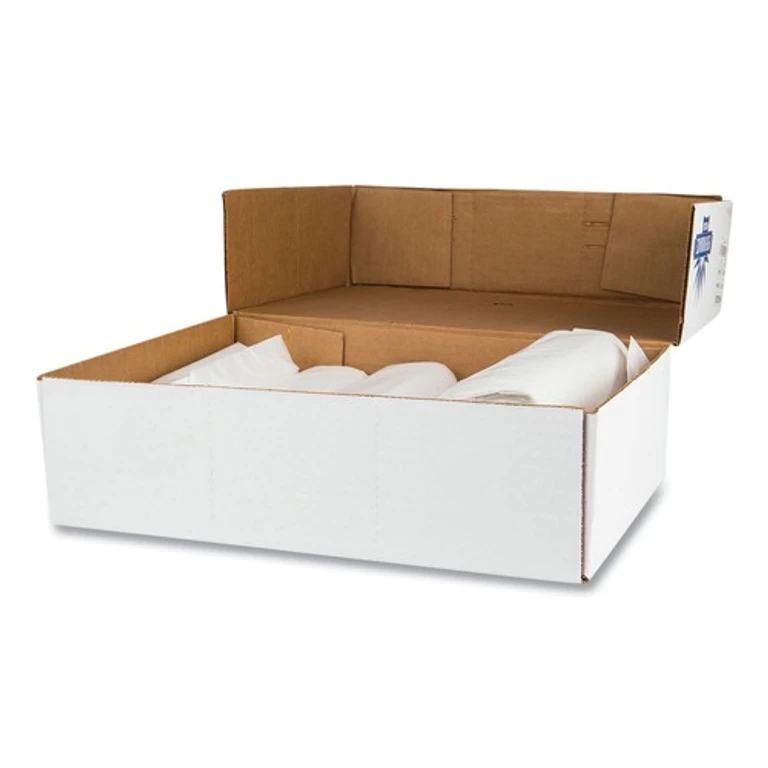 VALH4048N12 High-Density 45 Gallon 40 in. x 46 in. Commercial Can Liners - Clear (250/Carton)