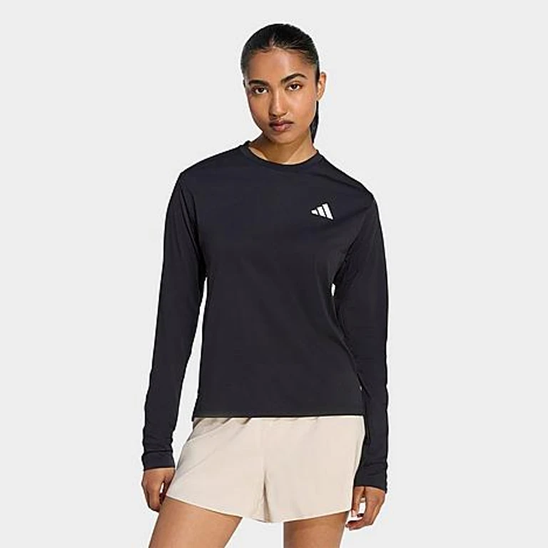 Women's adi365 Iconic Climacool Running Long-Sleeve T-Shirt in Black Size: XS