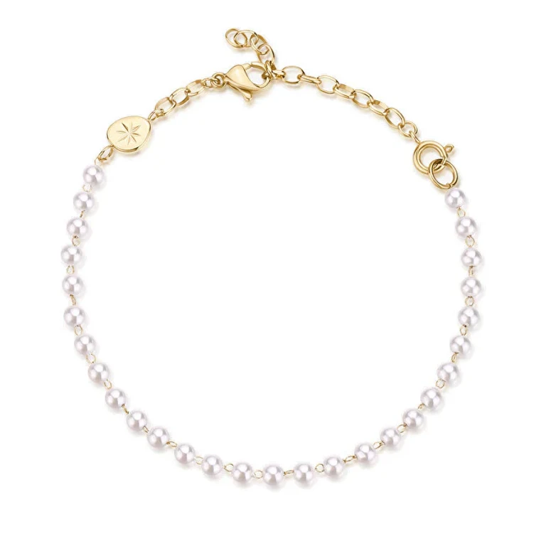 Essential BNL078 Gold Plated Pearl Bracelet