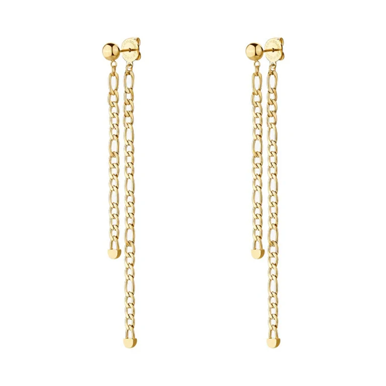 Essential 2 in 1 Long Gold Plated Earrings BNL096