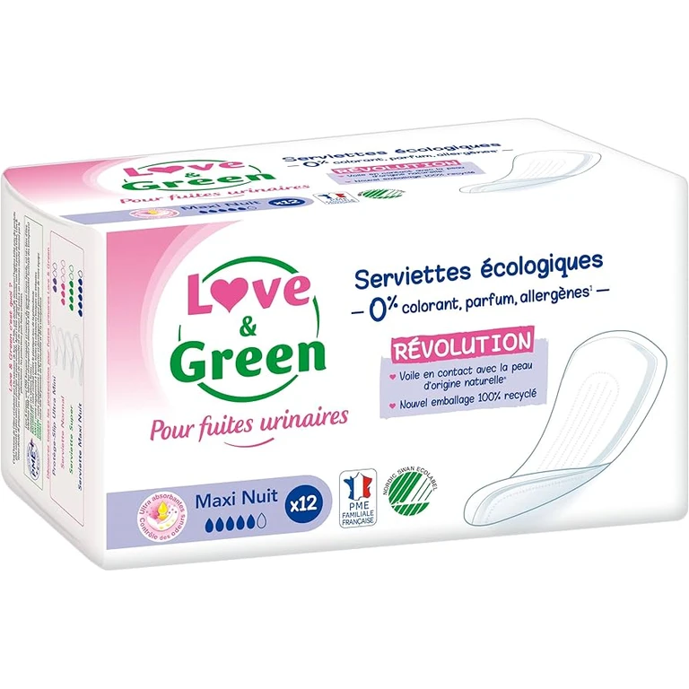 Love&Green Urinary Leaks 12 Normal Towels
