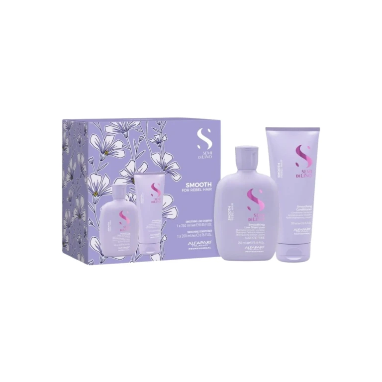 Milano Semi di Lino Smoothing Kit Set for Unruly and Frizzy Hair 2 Pieces