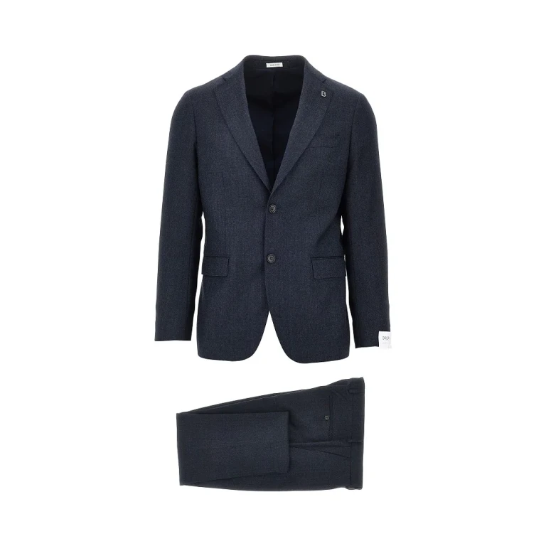 Single-breasted wool tailored suit Man 46