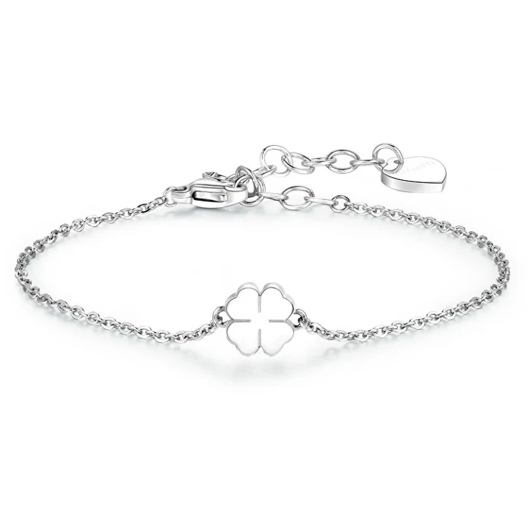 Steel Bracelet with Clover Click Sck10