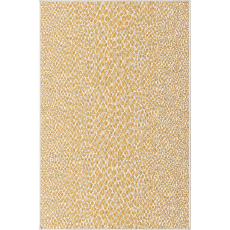 Cape Town Outdoor Rug:- Yellow Ivory, 4' x 6'