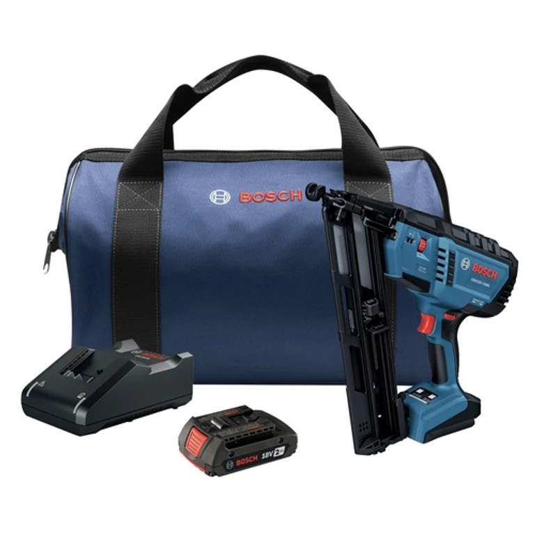 18V Brushless Lithium-Ion 15-Gauge Cordless Angled Finish Nailer Kit (2 Ah)