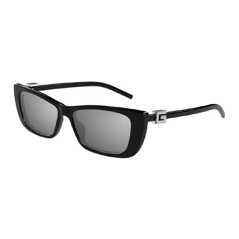 Ladies Black Rectangular Sunglasses GG1681S 002 53