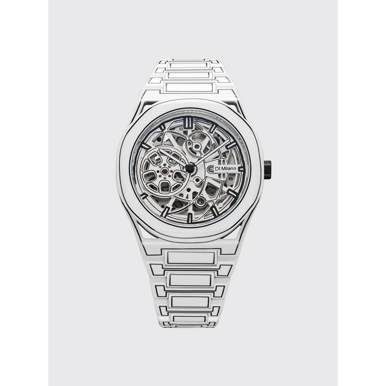 Skeleton White Sketch Automatic Watch with Steel Case and Sapphire Glass (D1SKBJ20WHITESKETCH)