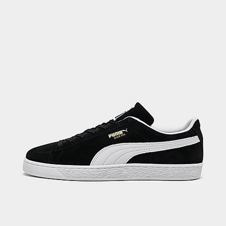 Men's Suede Classic in puma black-puma whit Size: 7.5
