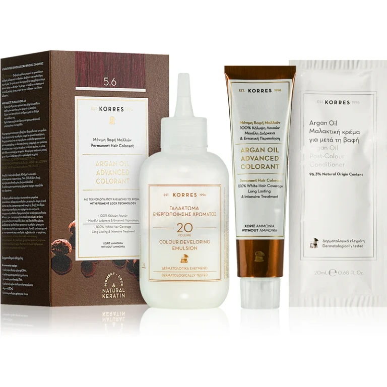 Argan Oil permanent hair dye with argan oil color 5.6 Light brown red 50 ml