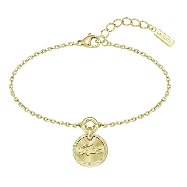 Gold-Plated Steel Bracelet with Crocodile Memento 2040423