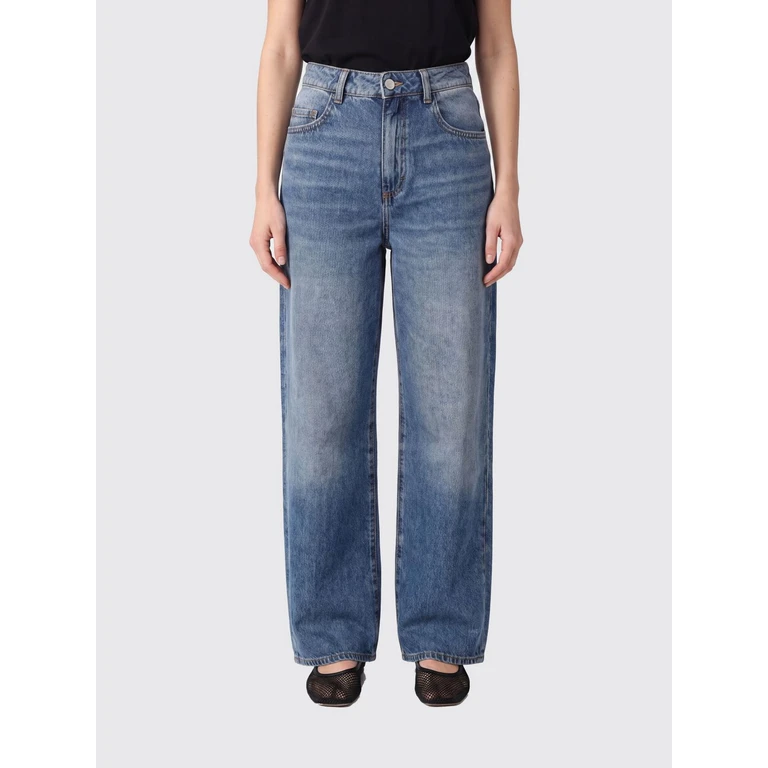 High-Waisted Wide Leg Jeans in Cotton Denim (COCOID8843)