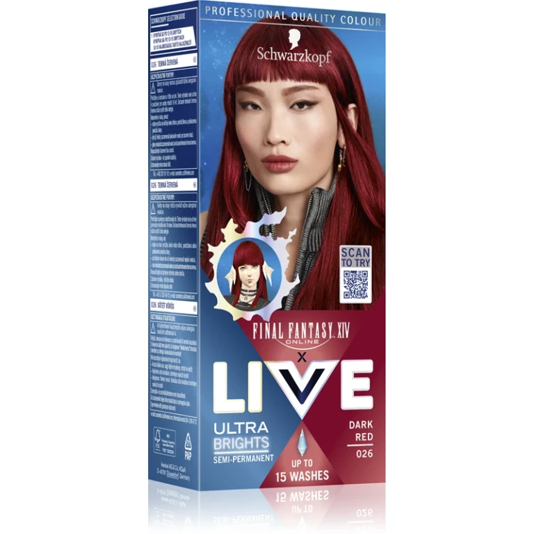 LIVE Ultra Brights or Pastel semi-permanent hair dye color 026 Dark Red