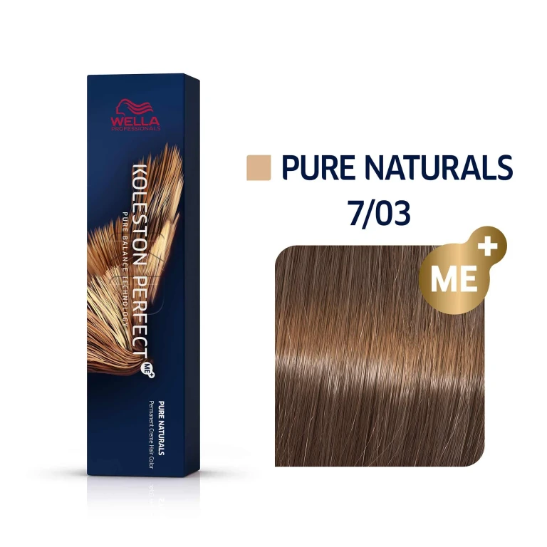 Professionals Koleston Perfect Me+ 퍼머넌트 헤어 컬러 7/03 미디엄 내추럴 골든 블론드