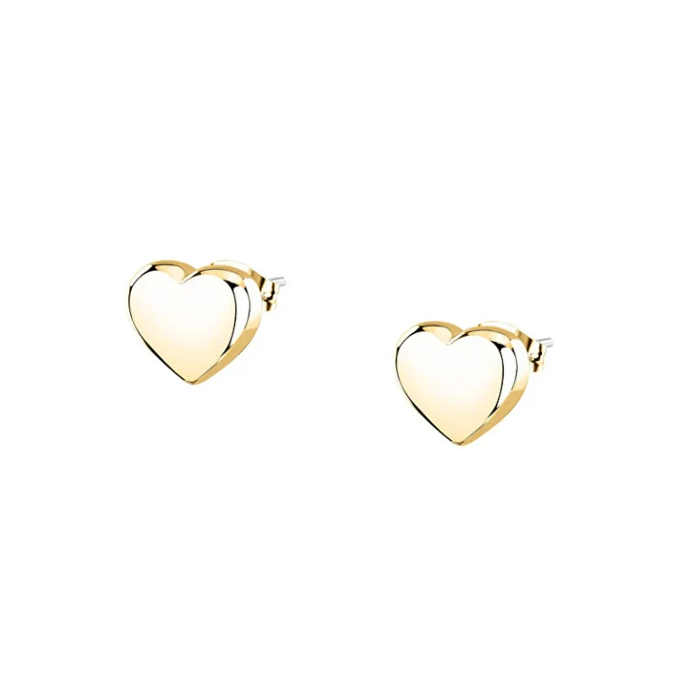 Gold-Plated Intertwined Heart Earrings Sazc16