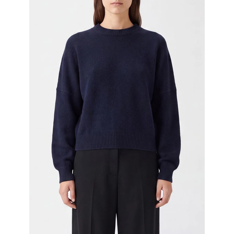 Crew-Neck Pure Cashmere Jumper with Ribbed Trims (9560650358)