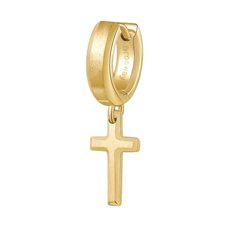 Cross Ink Gold Plated Single Earrings BIK29
