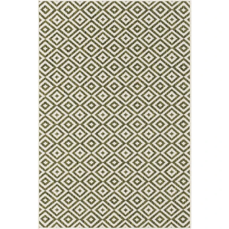 Costa Rica Outdoor Rug:- Green, 4' x 6'
