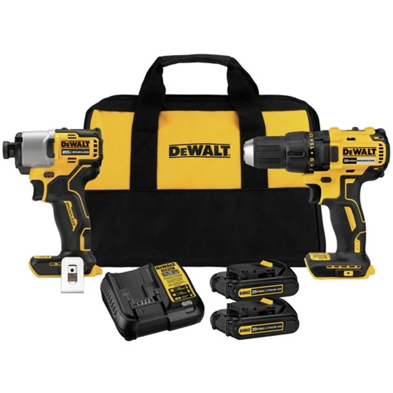 20V MAX Brushless Lithium-Ion 1/2 in. Cordless Drill Driver and 1/4 in. Impact Driver Combo Kit with 2 Batteries