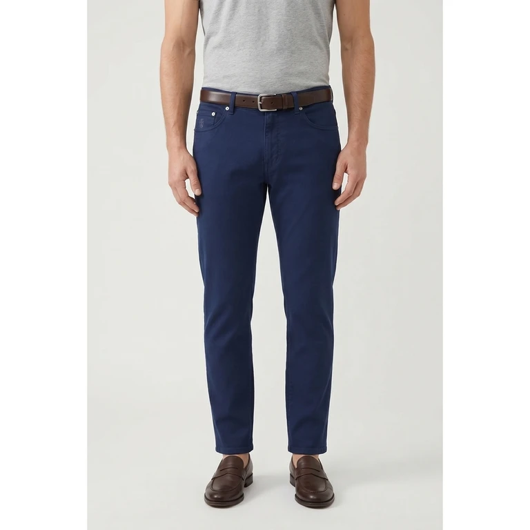 Dark Blue Traditional Fit Trousers