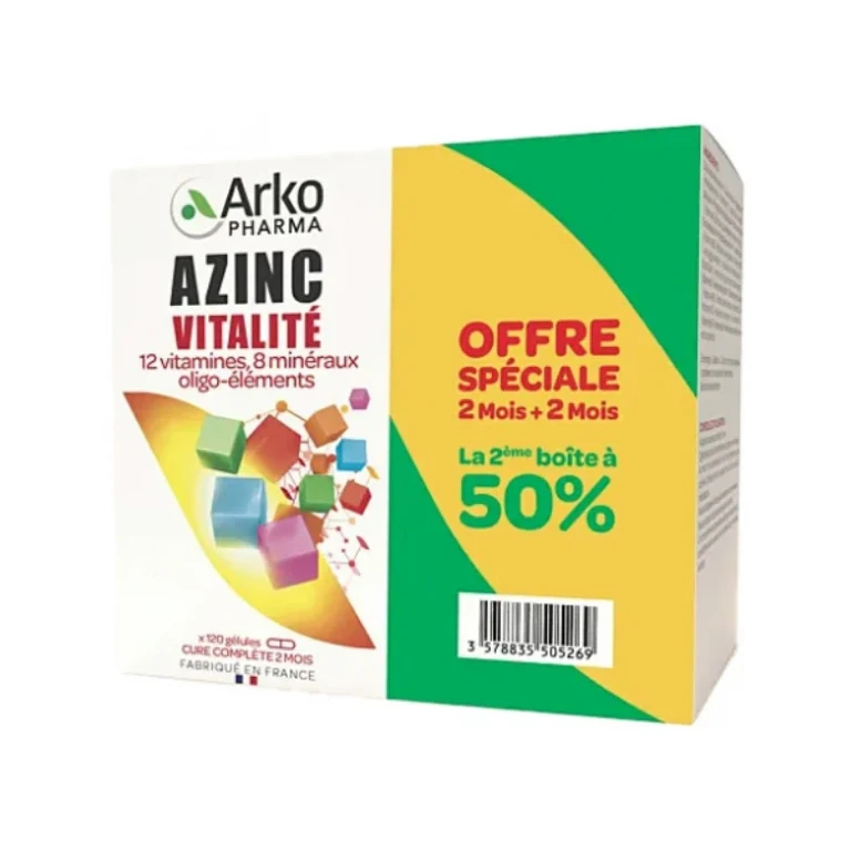 Azinc Vitality Vitamins C and E, Zinc from 15 years 2x120 capsules