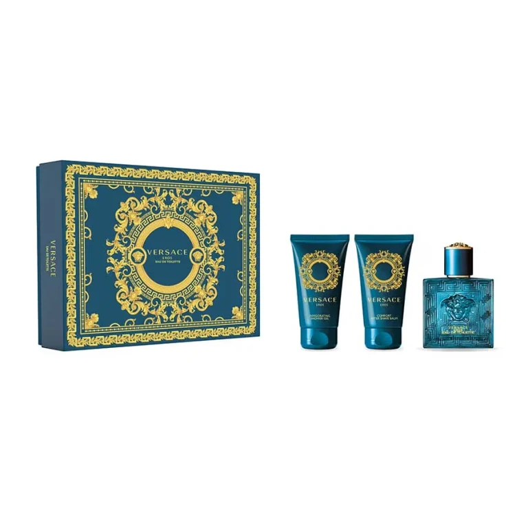 Set Versace Eros Man Eau de Toilette 50 ml + Moisturizing Aftershave Balm 50 ml + Shower Gel 50 ml