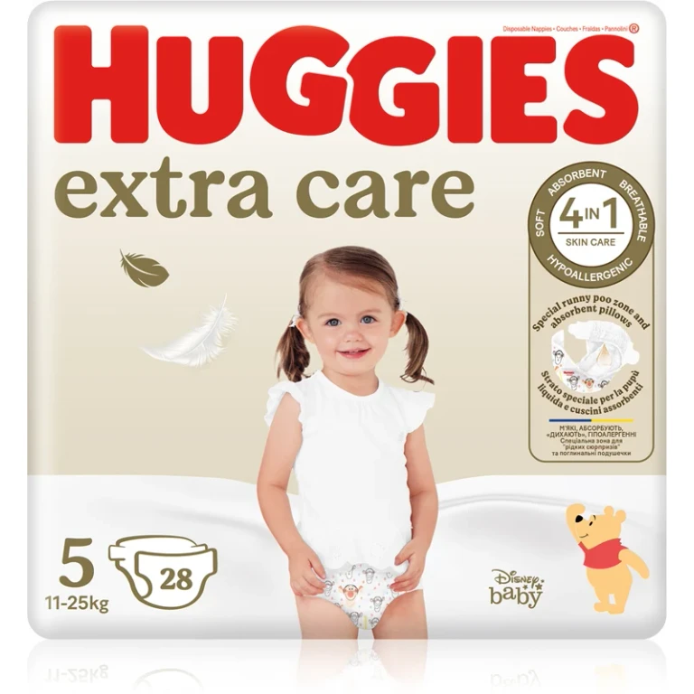 Extra Care Size 5 disposable diaper 11-25 kg 28 pieces