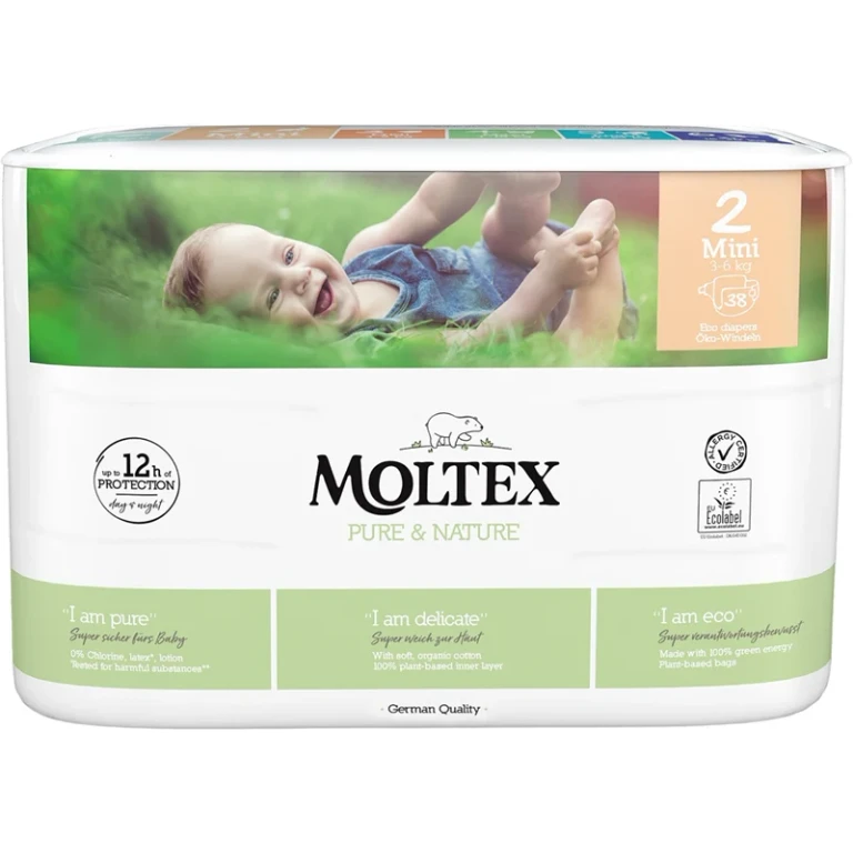 Pure & Nature Mini Size 2 ECO disposable diapers 3-6 kg 38 pieces