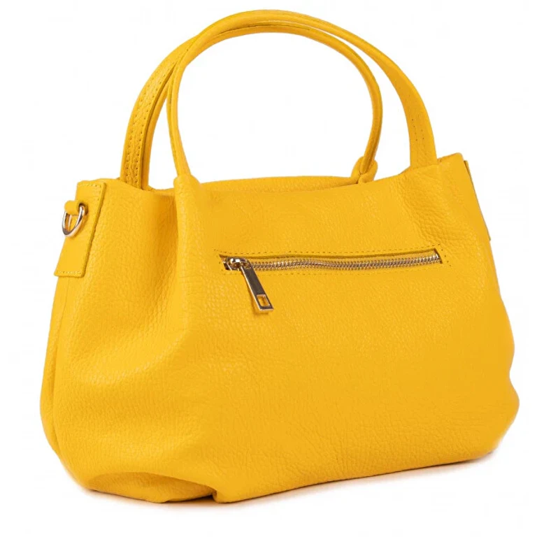 Yellow Leather Handbag for Women